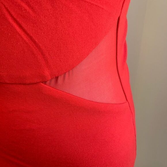 Zara Trafaluc Red Sleeveless Body Con Dress Sz M - Picture 2 of 4
